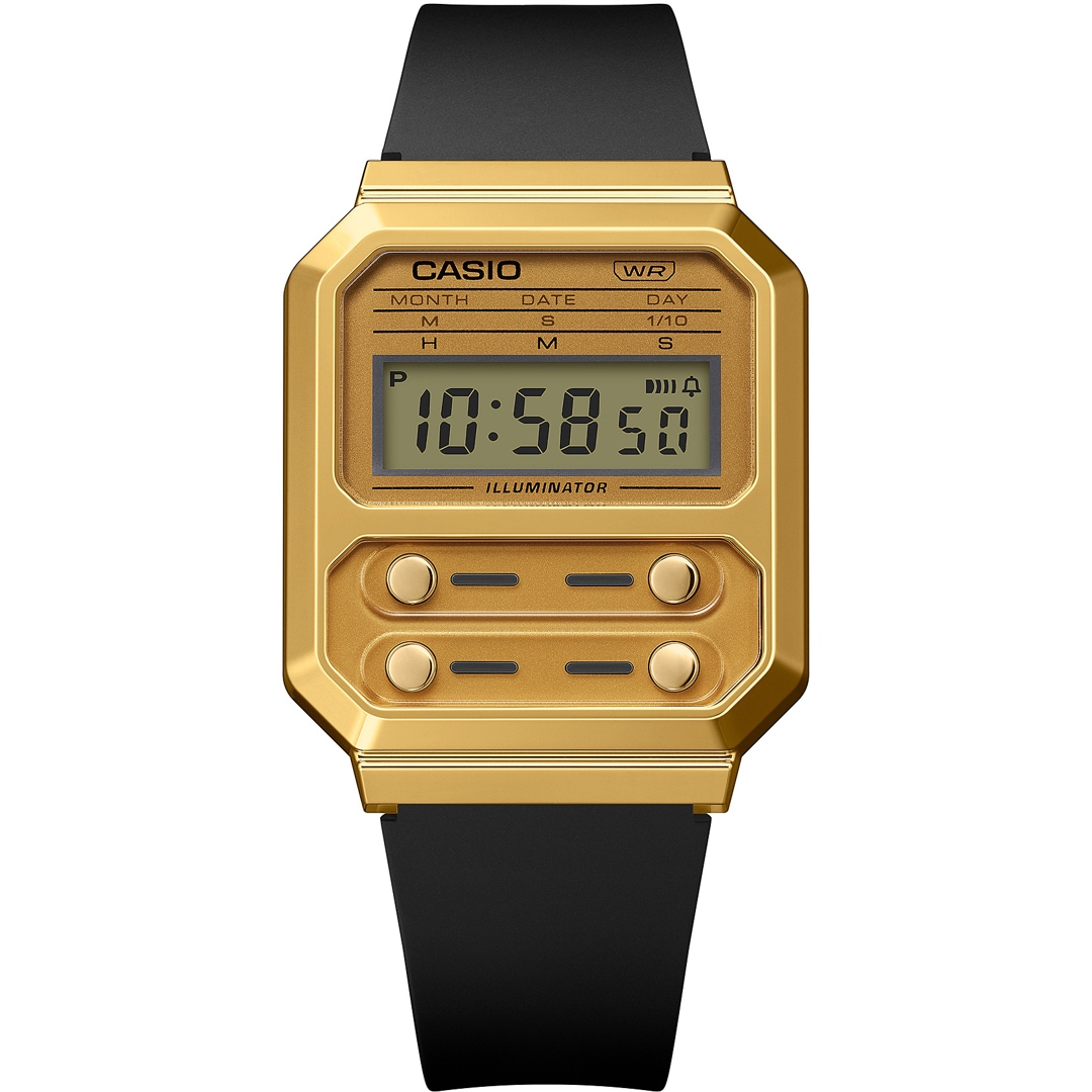 Casio Vintage Edgy Schwarz / Goldig