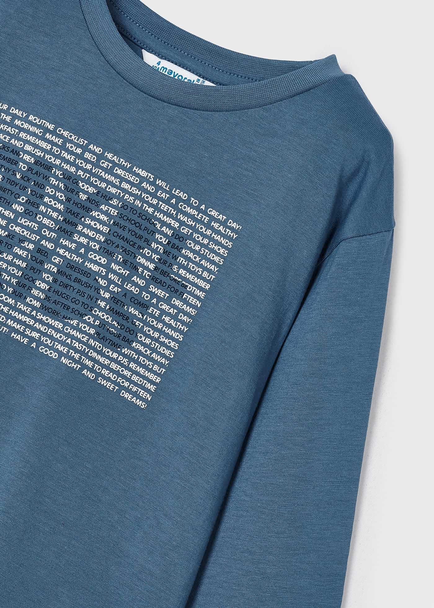 Camiseta Better Cotton com estampa de letras para meninos