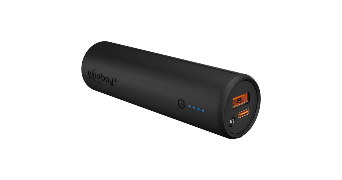 goobayBike-Powerbank 5.0  (Zwart, 5.000 mAh, Power Delivery, Quick Charge)