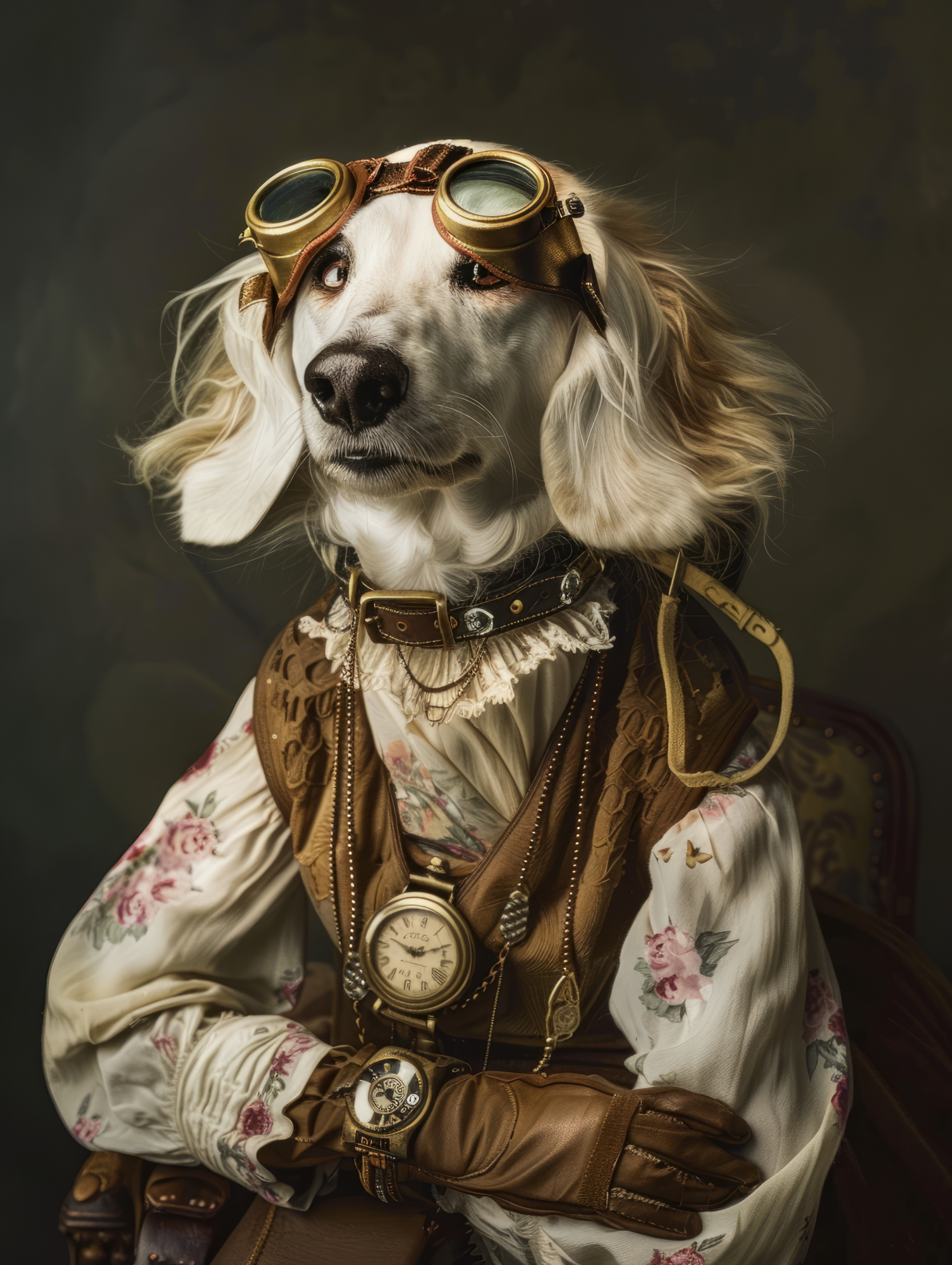Canvas schilderij van een Maltezer hond 80x120 cm