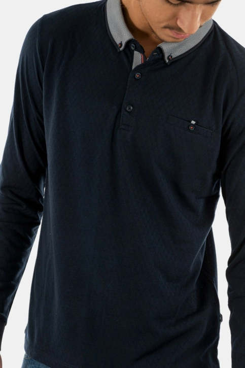 polos manches longues benson and cherry signature marine