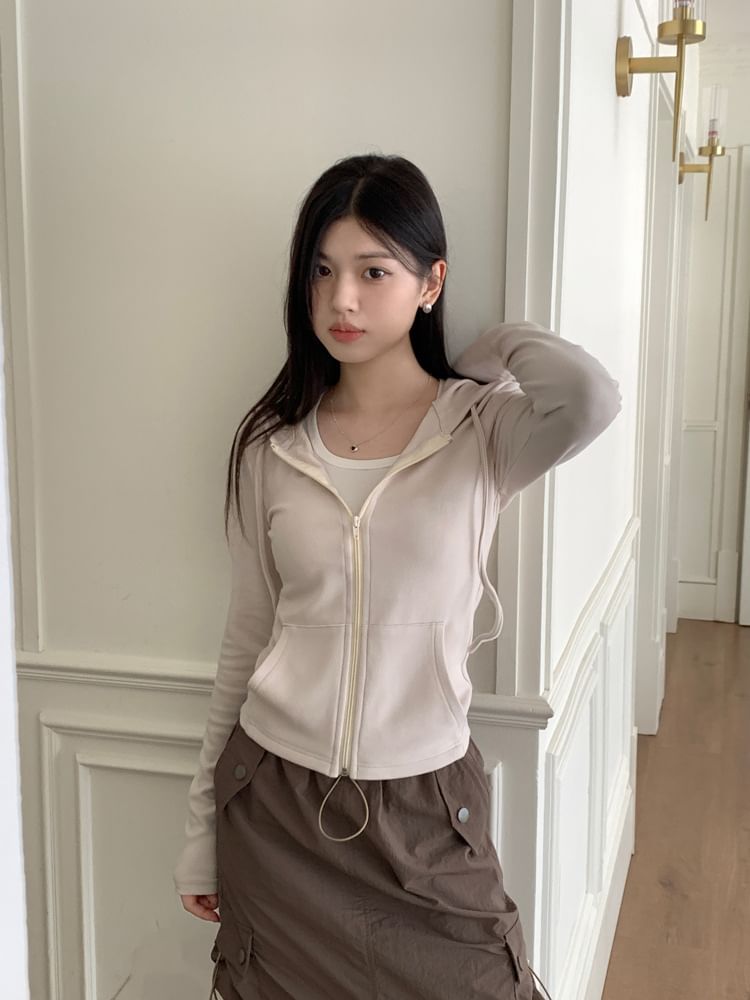 Bakli - Effen hoodie met rits