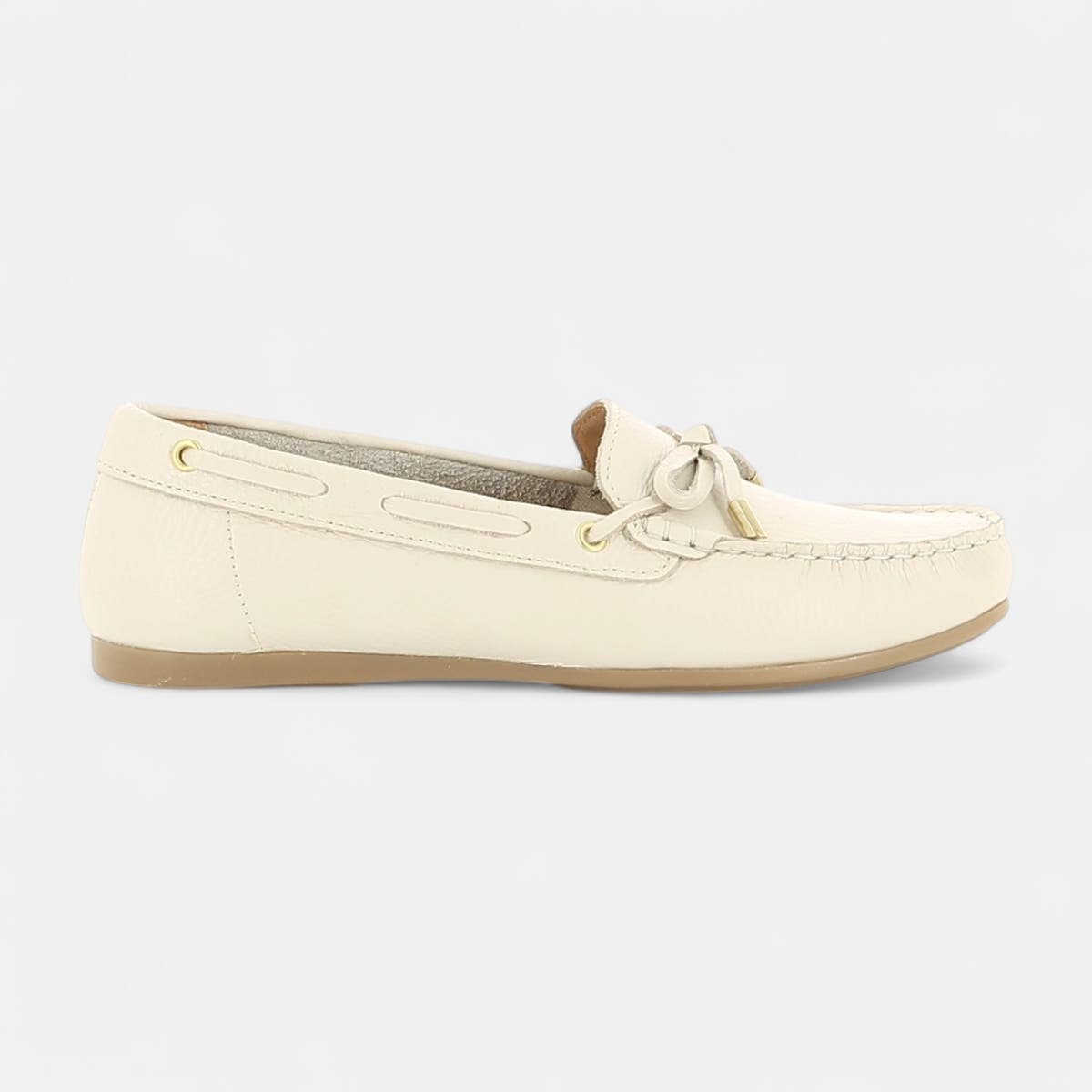 Mocassins Femme en cuir ecru