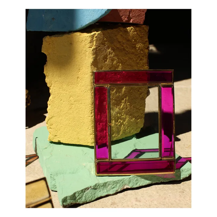 Doing Goods Cadre photo en verre et laiton Bonnie | Rose