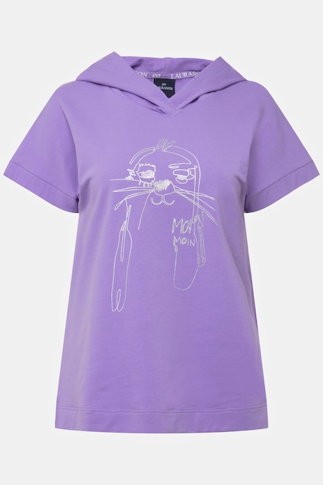 Hoodie, Robben-Print, Kapuze, OEKO-TEX