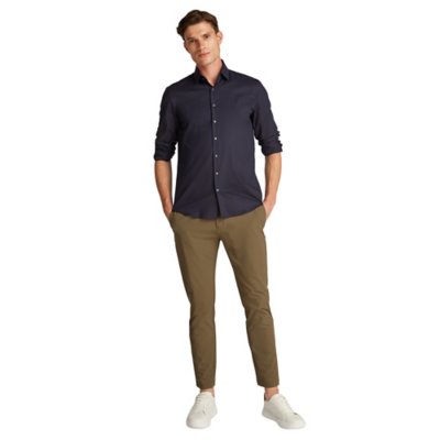 Chemise à manches longues homme Mini Structure Slim CALVIN KLEIN