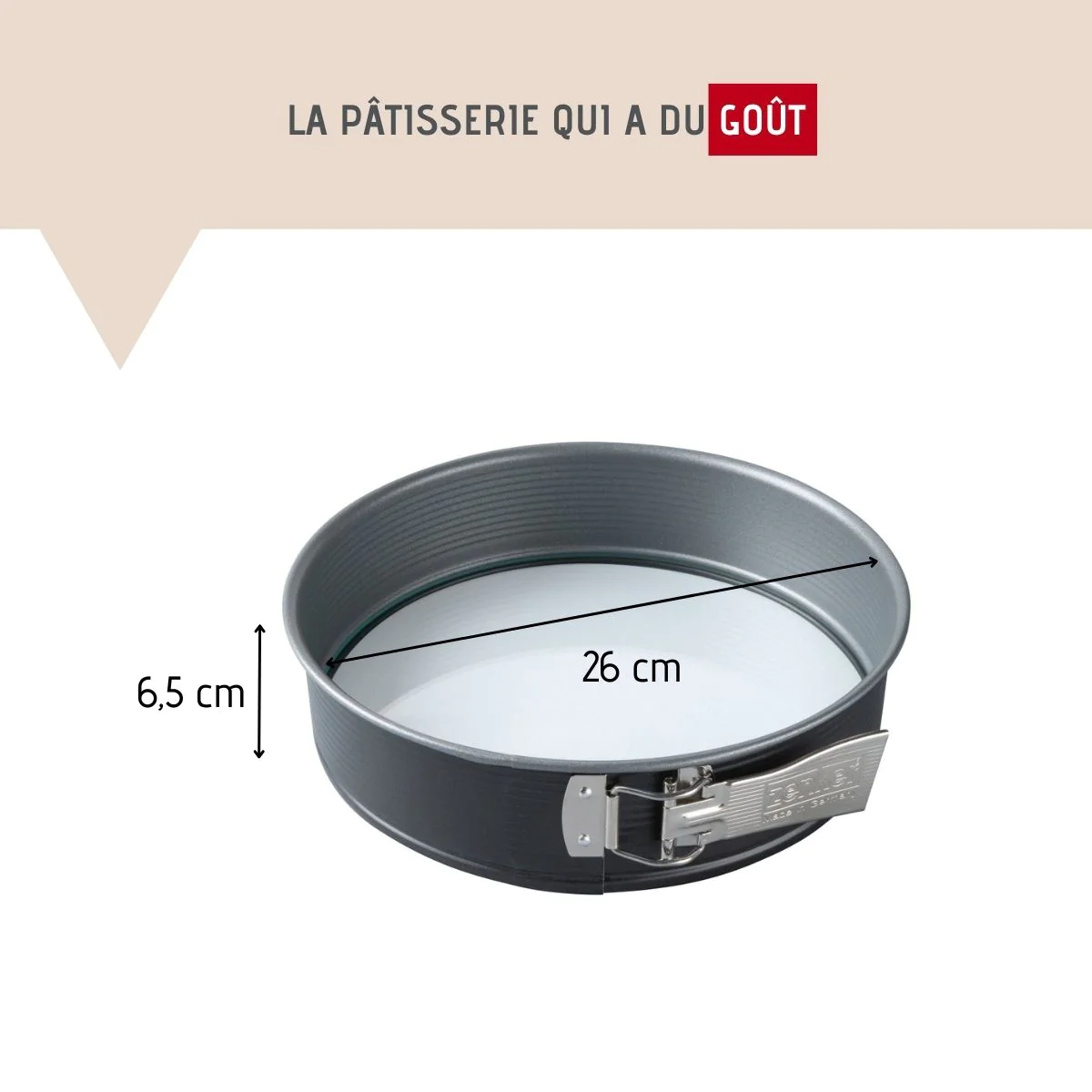 Moule à manqué à charnière fond en verre 26 cm Energy Zenker