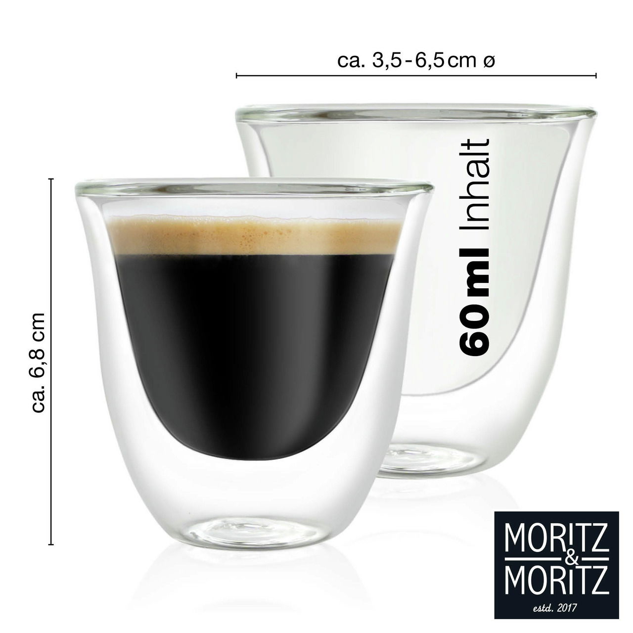 Moritz & Moritz Barista Napoli Thermo-Espressogläser 6-tlg.