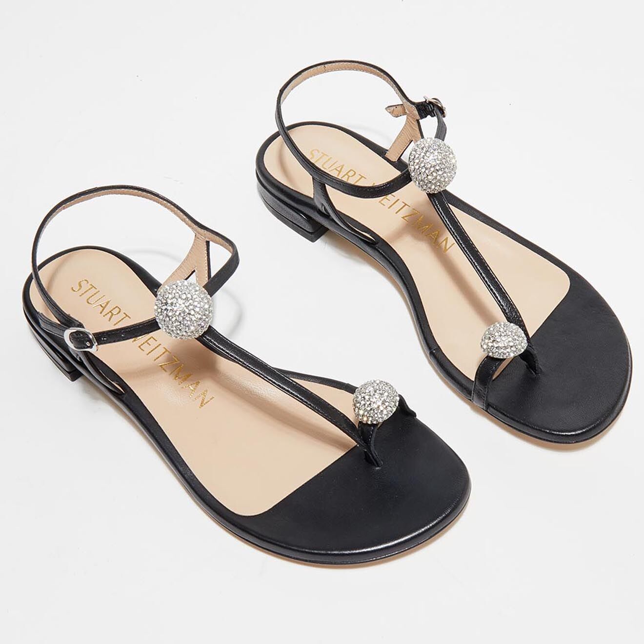 Stuart Weitzman Sandales en Cuir Ballsoffire noires