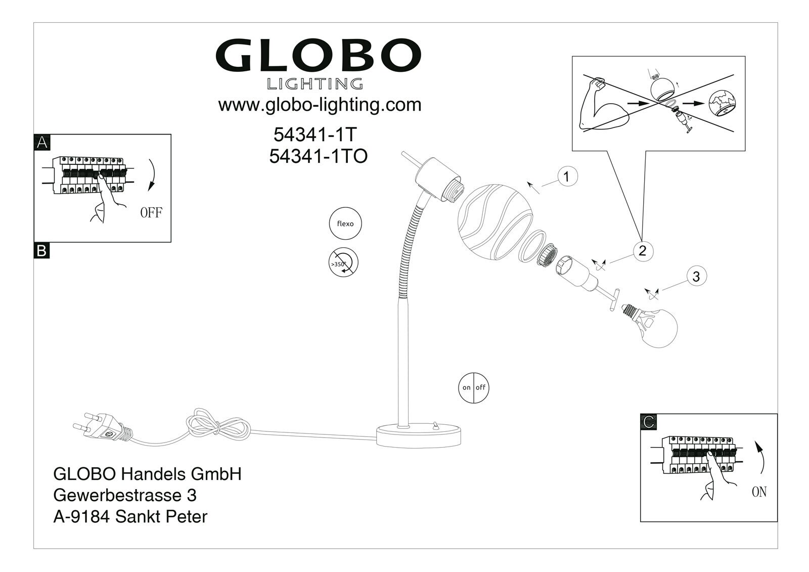 GLOBO LED Retrofit Tischlampe ELLIOTT 34 cm nickelfarbig