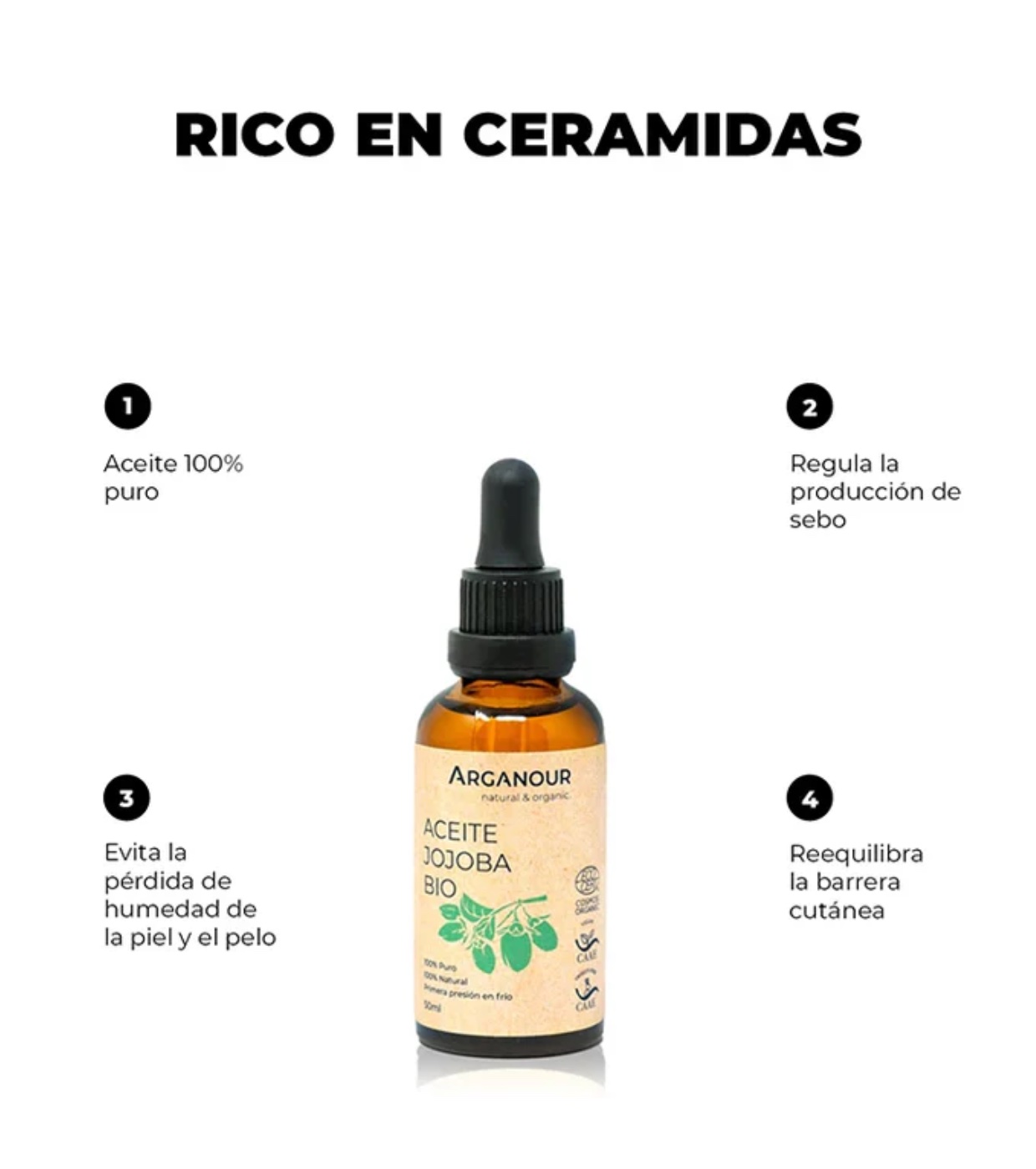 Arganour - óleo de jojoba orgânico 100% puro