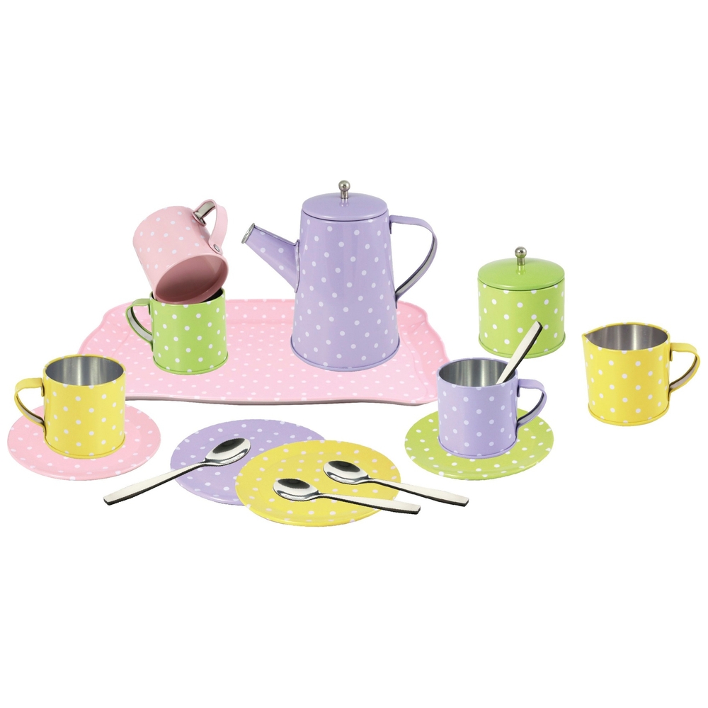 Kitchen Corner Kaffeeset aus gepunkteter Dose, 18-teilig