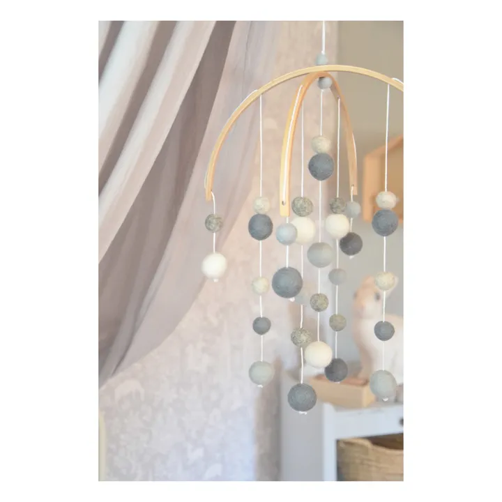 Calm Mobile en laine feutrée | Gris