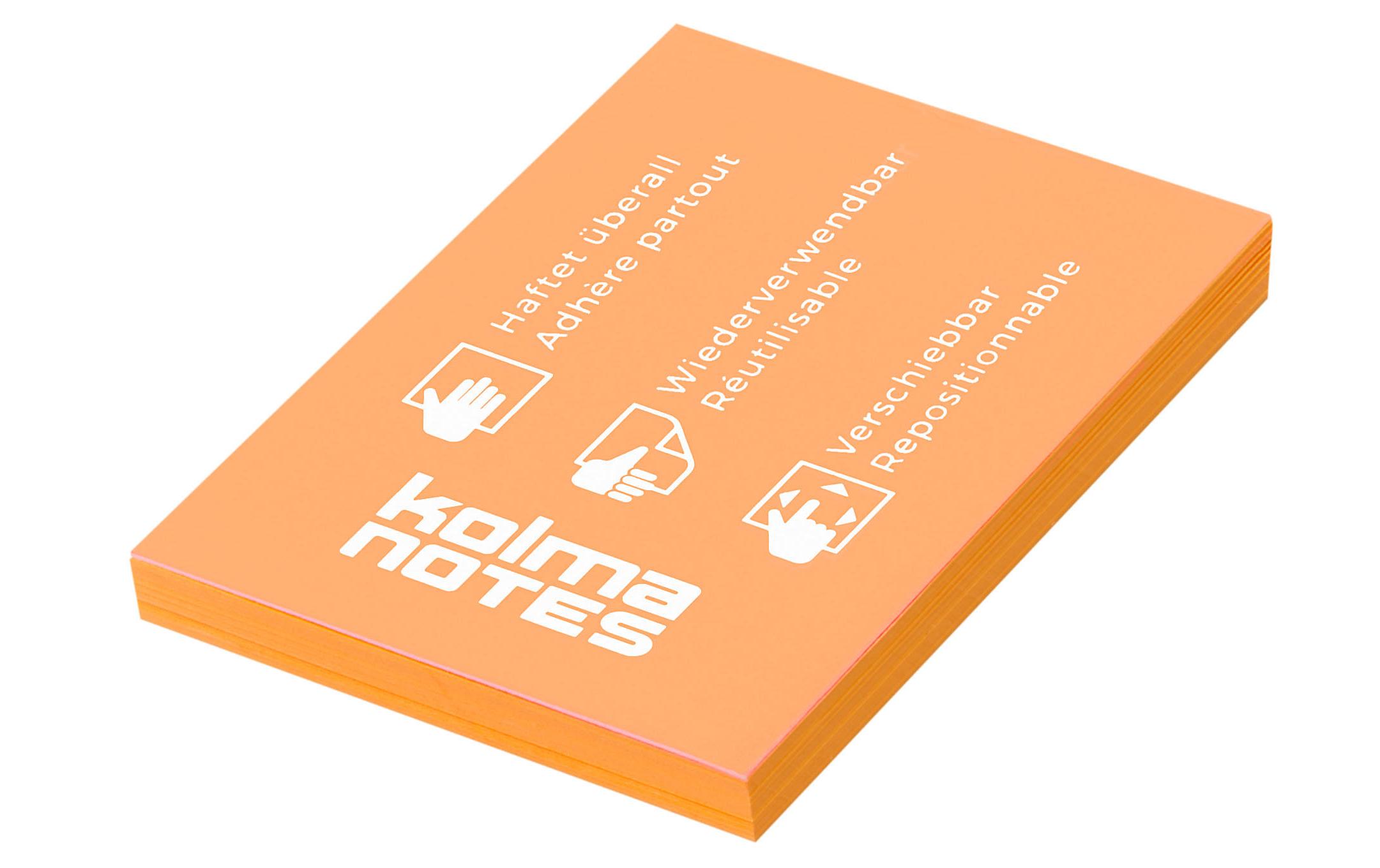 Notizzettel NOTES A8 Orange, 100 BlattBeidseitig verwendbare Notizzettel
