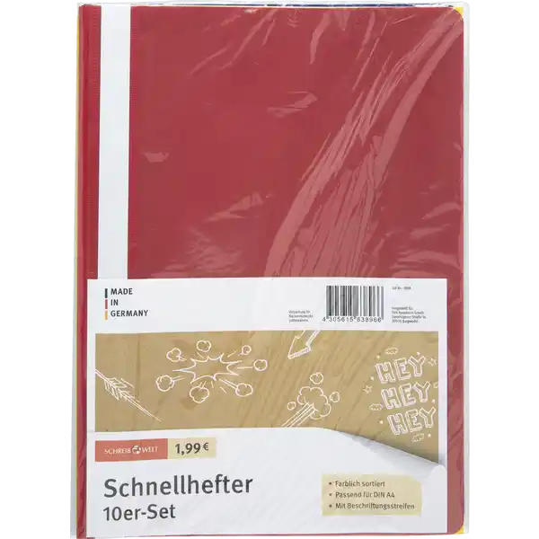 10er Set Schnellhefter