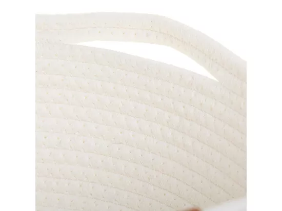 Panier en coton en blanc D37x15