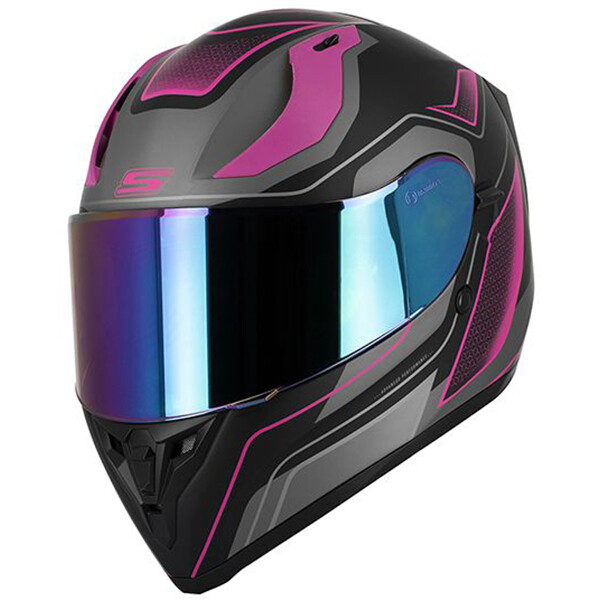 S-Line - Casque S441 Noir / Gris / Rose