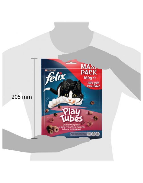 Felix Play Tubes Kalkoen&Ham - Kattensnack