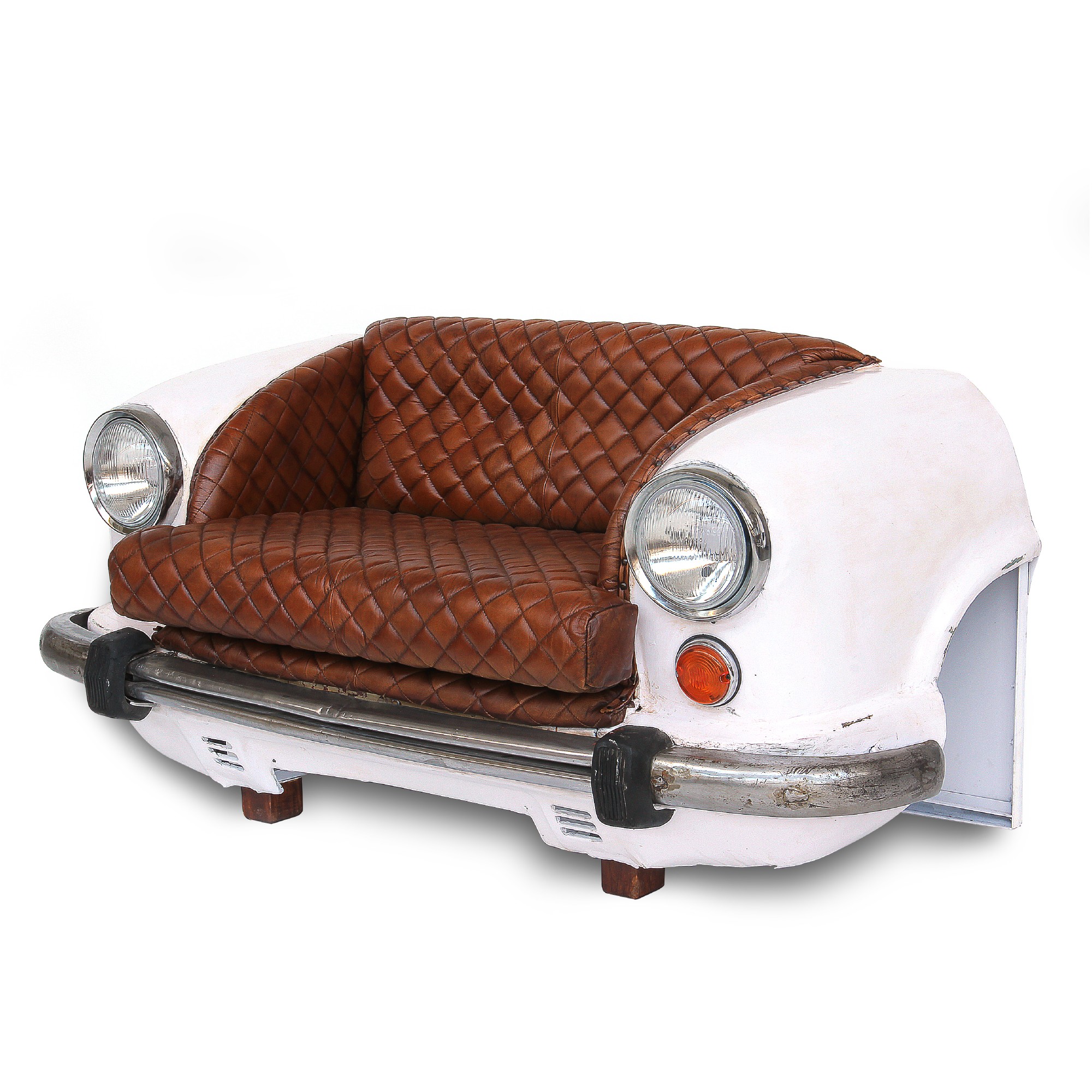 Sofa 'Ambassador Classic', Front, 2-Sitzer, weiß, T 70 cm, B 158 cm, H 83 cm von fischer's lagerhaus