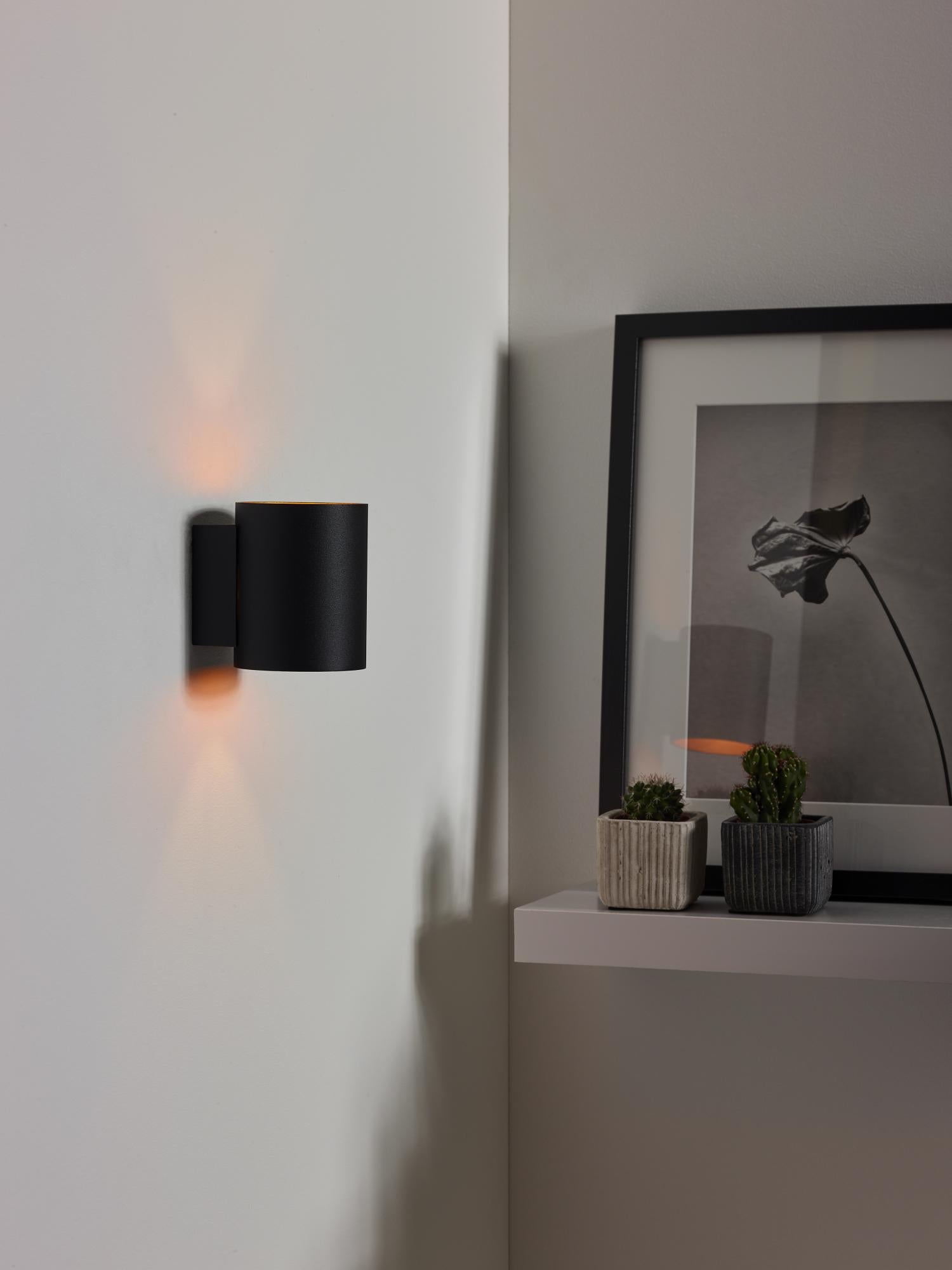 Xera wandlamp Ã8 zwart