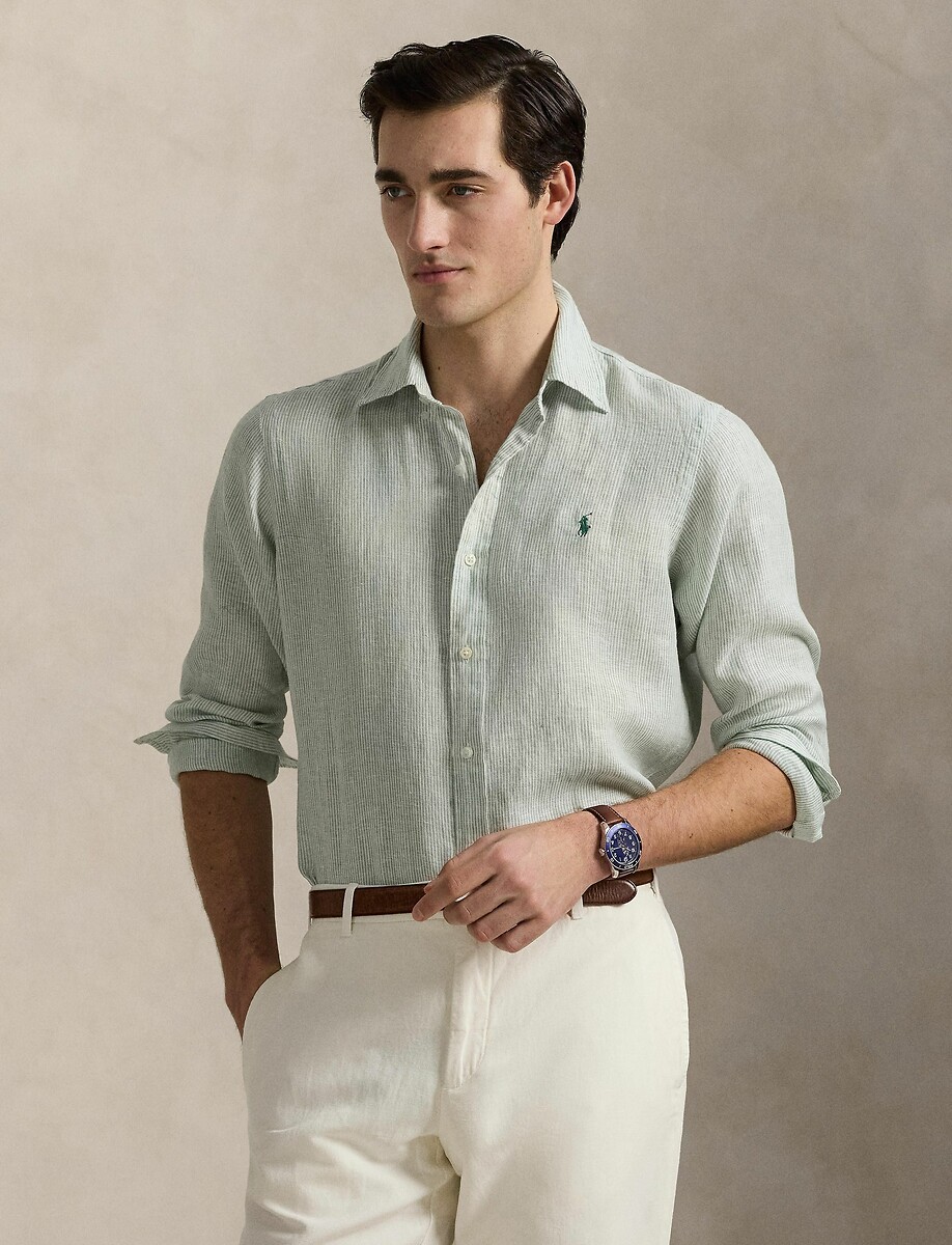 POLO RALPH LAUREN<br>Camisa de linho sob medida