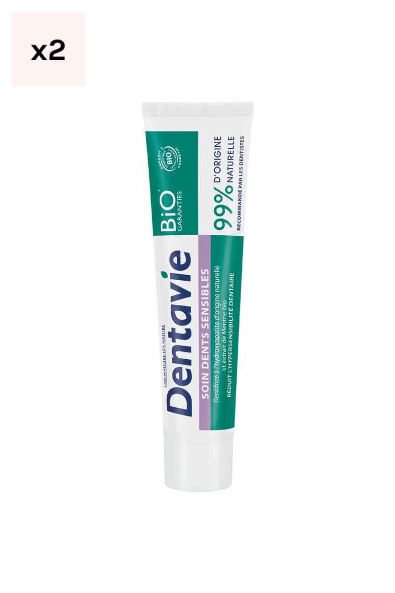 Dentifrices soin dents sensibles bio - Extrait de menthe - 2 x 75 ml