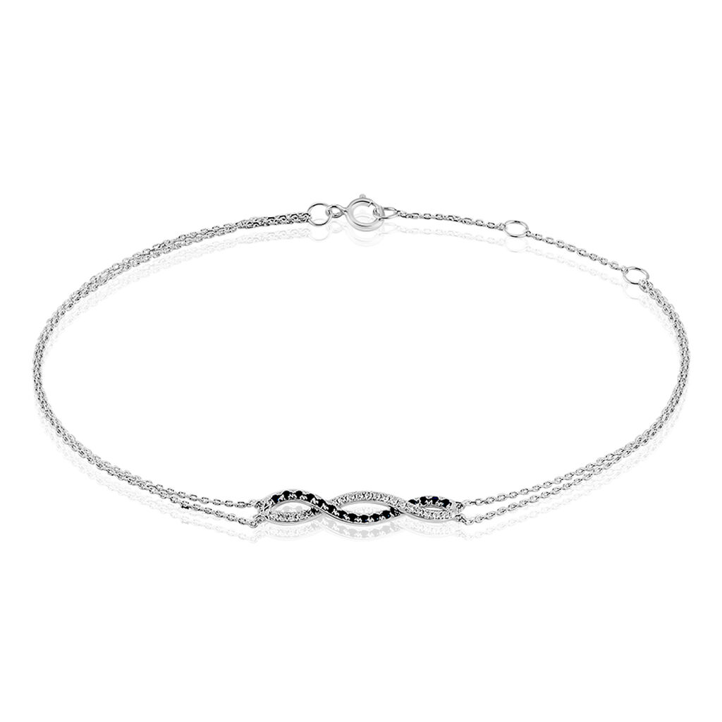 Bracelet Or Blanc Maury Saphirs Diamants