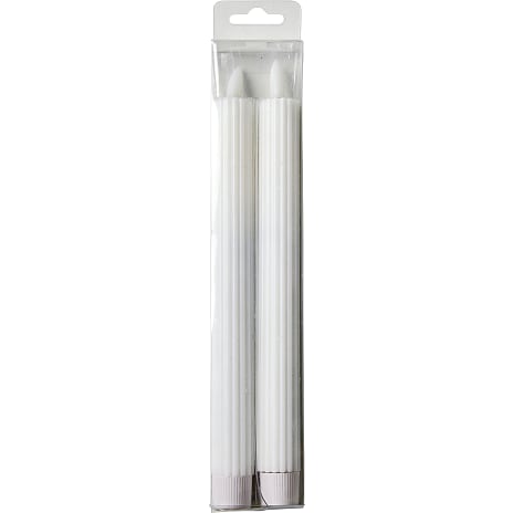 LED rillet stagelys 2,2x22,5 cm 2-pak - hvid