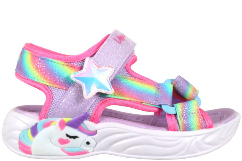 SKECHERS LIGHTS - DREAMY UNICORNS PURPLE SANDAL