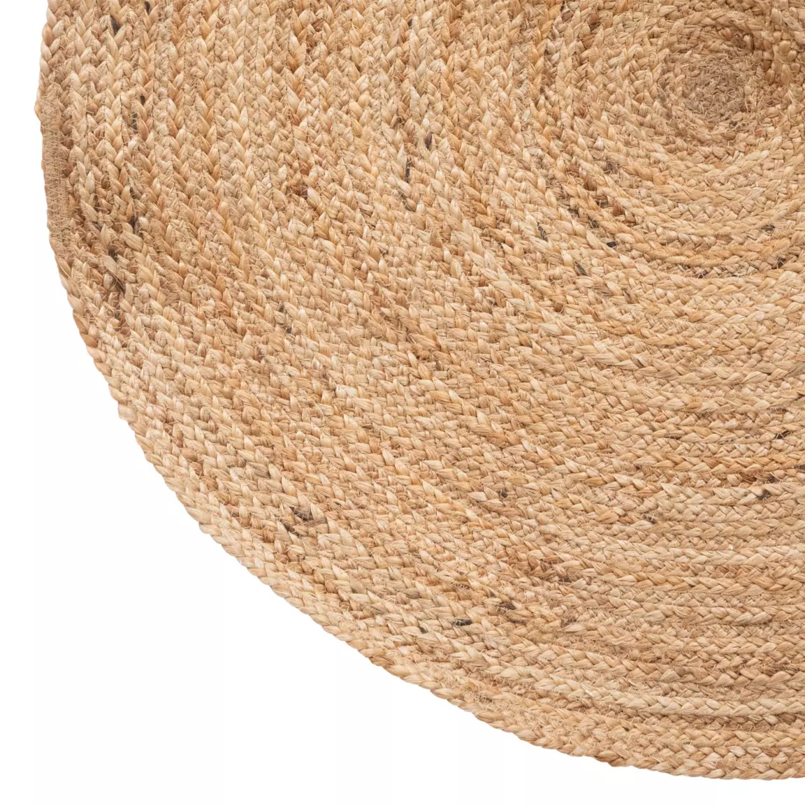 Tapis de salon jute rond (80 cm) Domy Beige