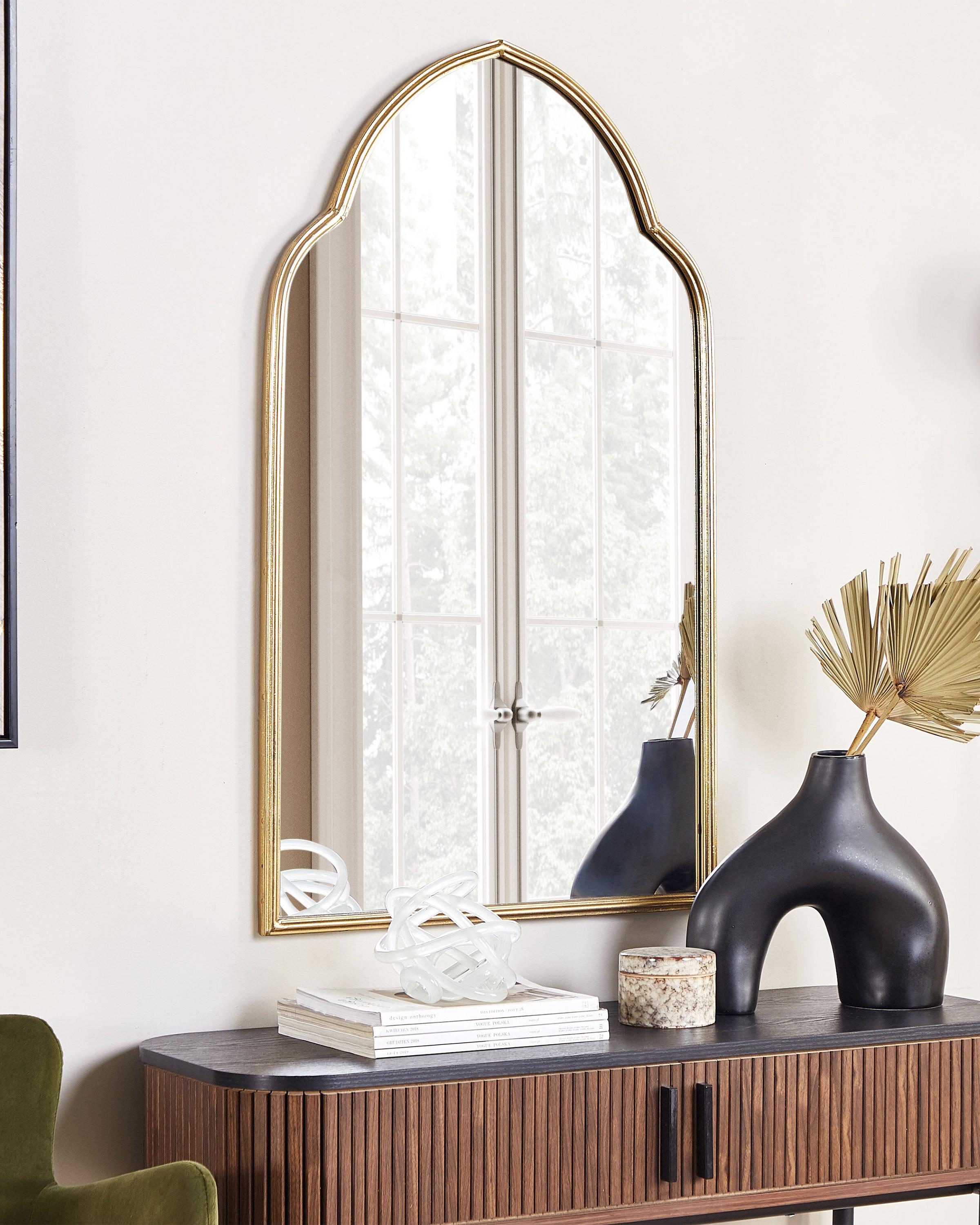 Wandspiegel ACONCHI 58 cm 100 cm Metaal Goud