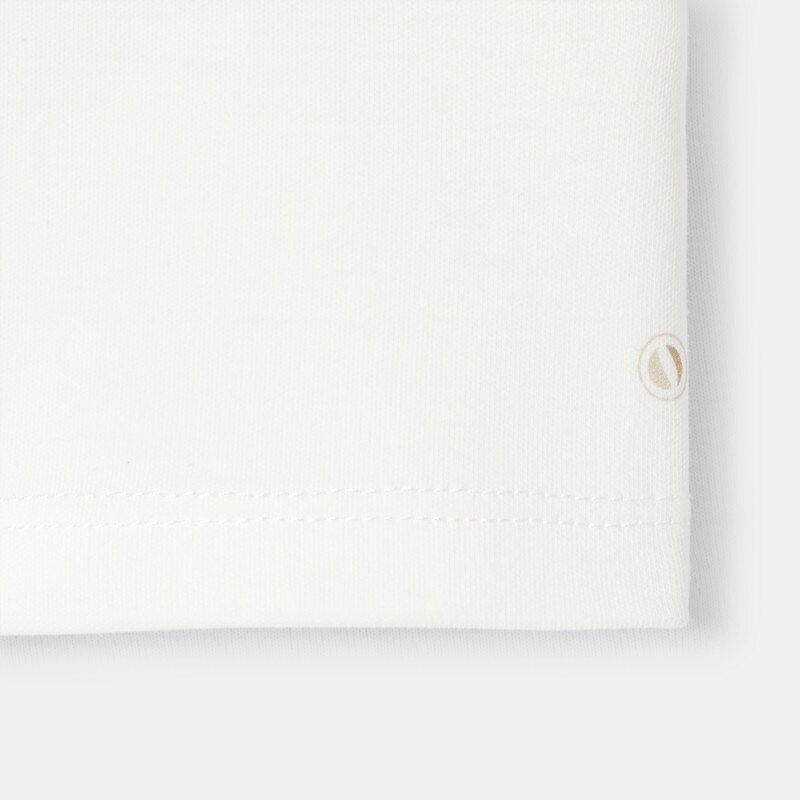 T-shirt col polo à manches courtes en coton bio blanc naissance Absorba Blanc