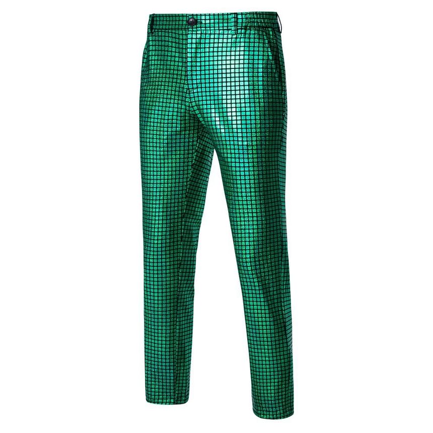 FORSETI - Glanzende rechte broek met middelhoge taille