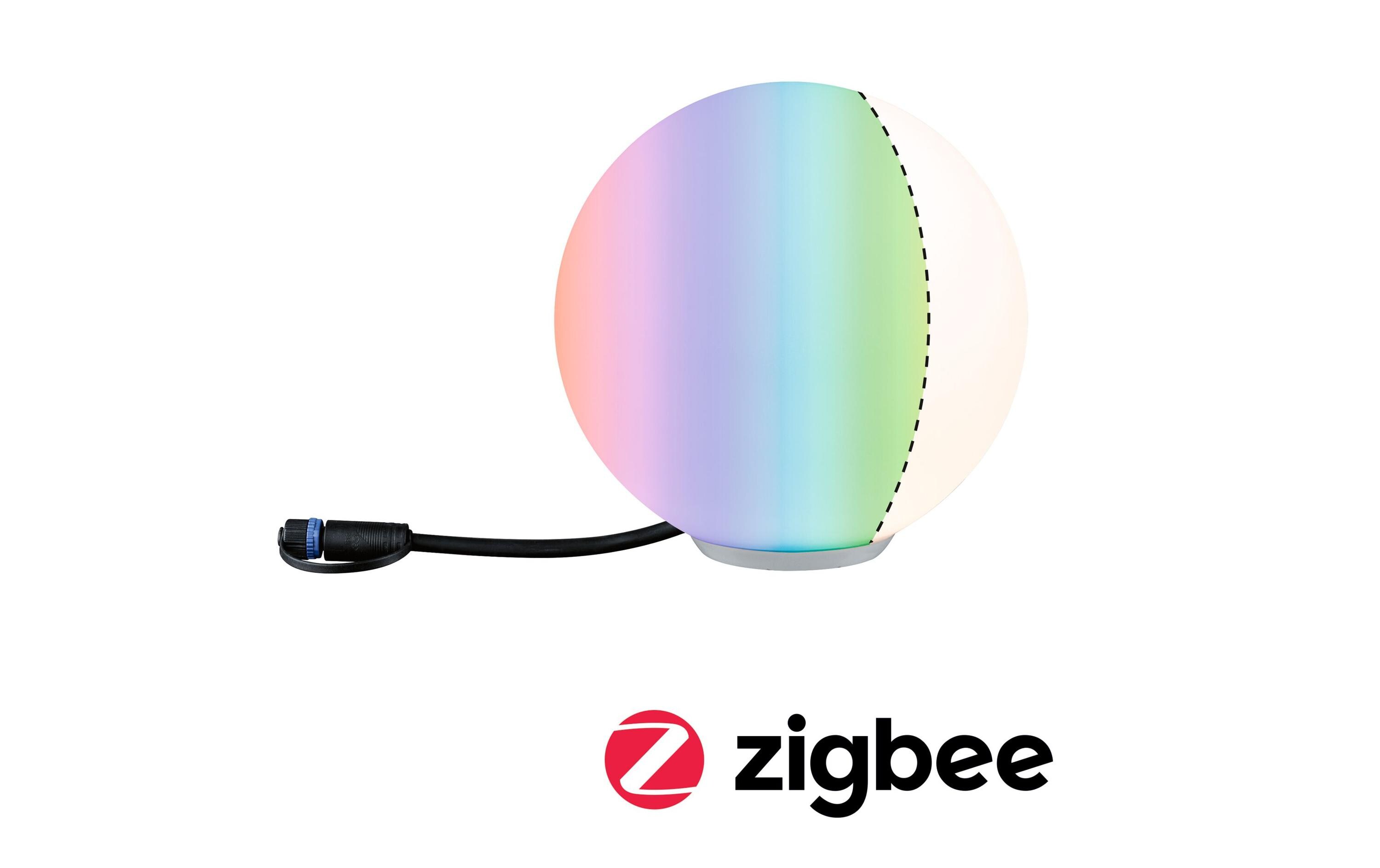 Gartenleuchte Plug & Shine GLOBE RGBW, ZigBeeSteuerbares Lichtobjekt mit Farbwechsel