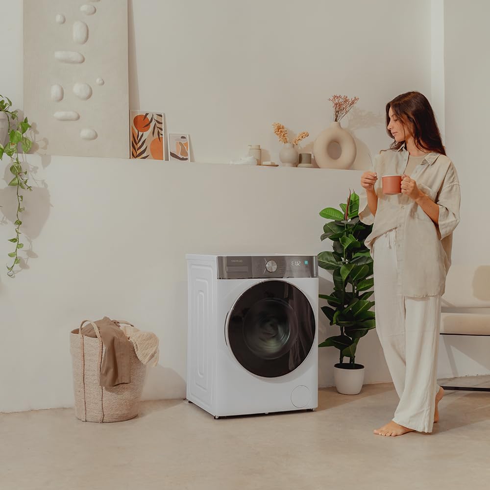 Cecotec Waschmaschine Trockner 8-5Kg Frontlader Bolero Wash&Dry 8580 Inverter A. 1400 U/MIN, 16 Programme, Inverter Plus Motor, SteamMax, OnSmart, Fuzzy Logic, SpaCare und Lastsensor