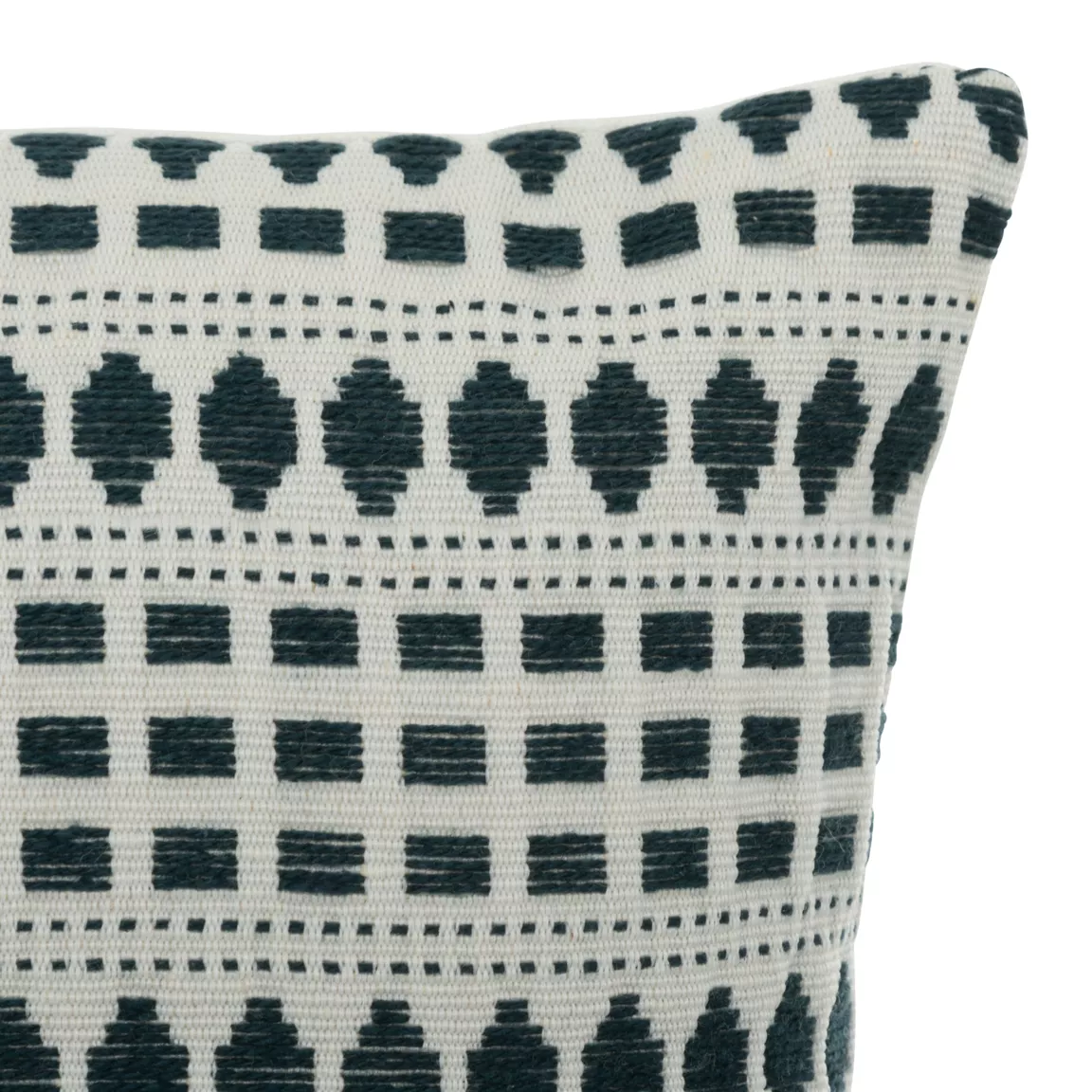 Coussin carré polycoton (38 x 38 cm) Micah Bleu