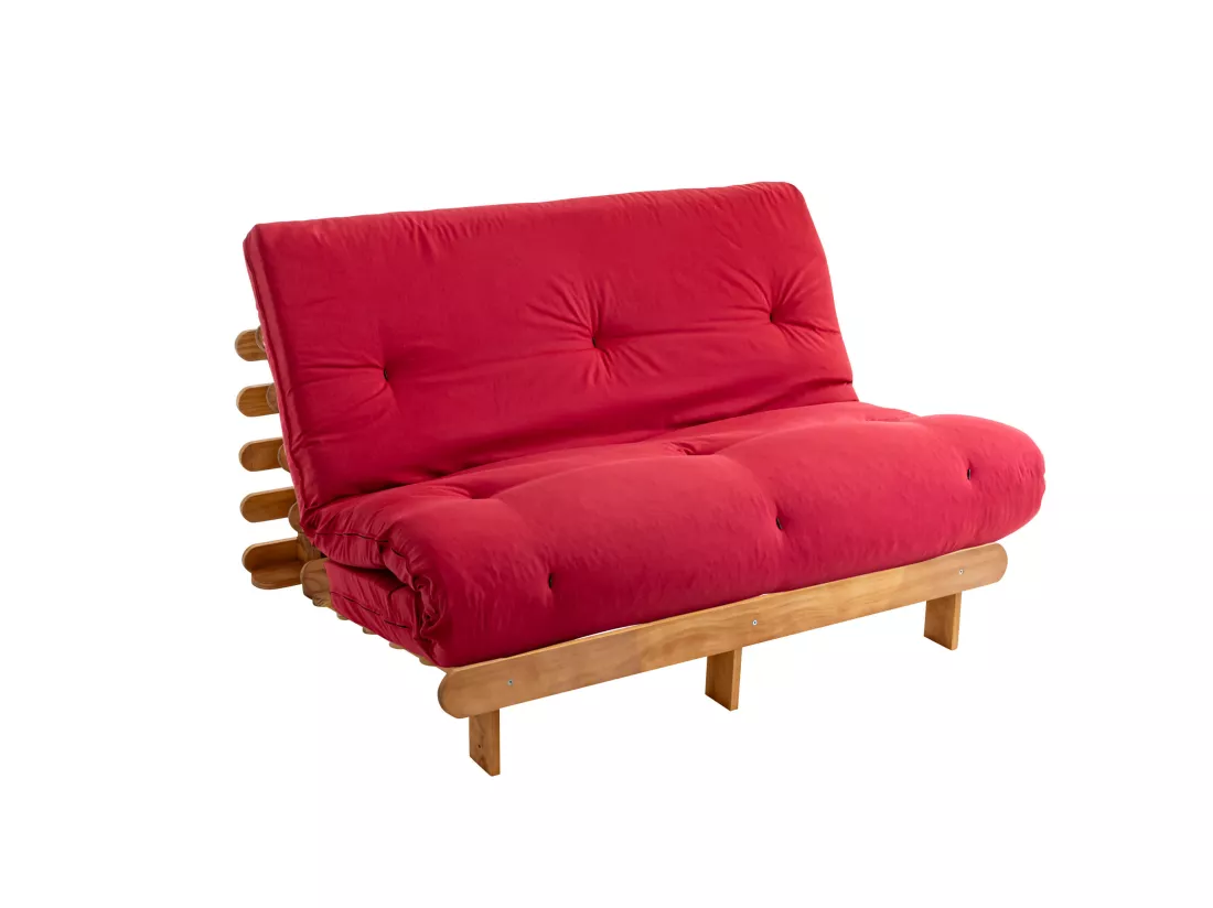 Matelas futon rouge en coton 90x190