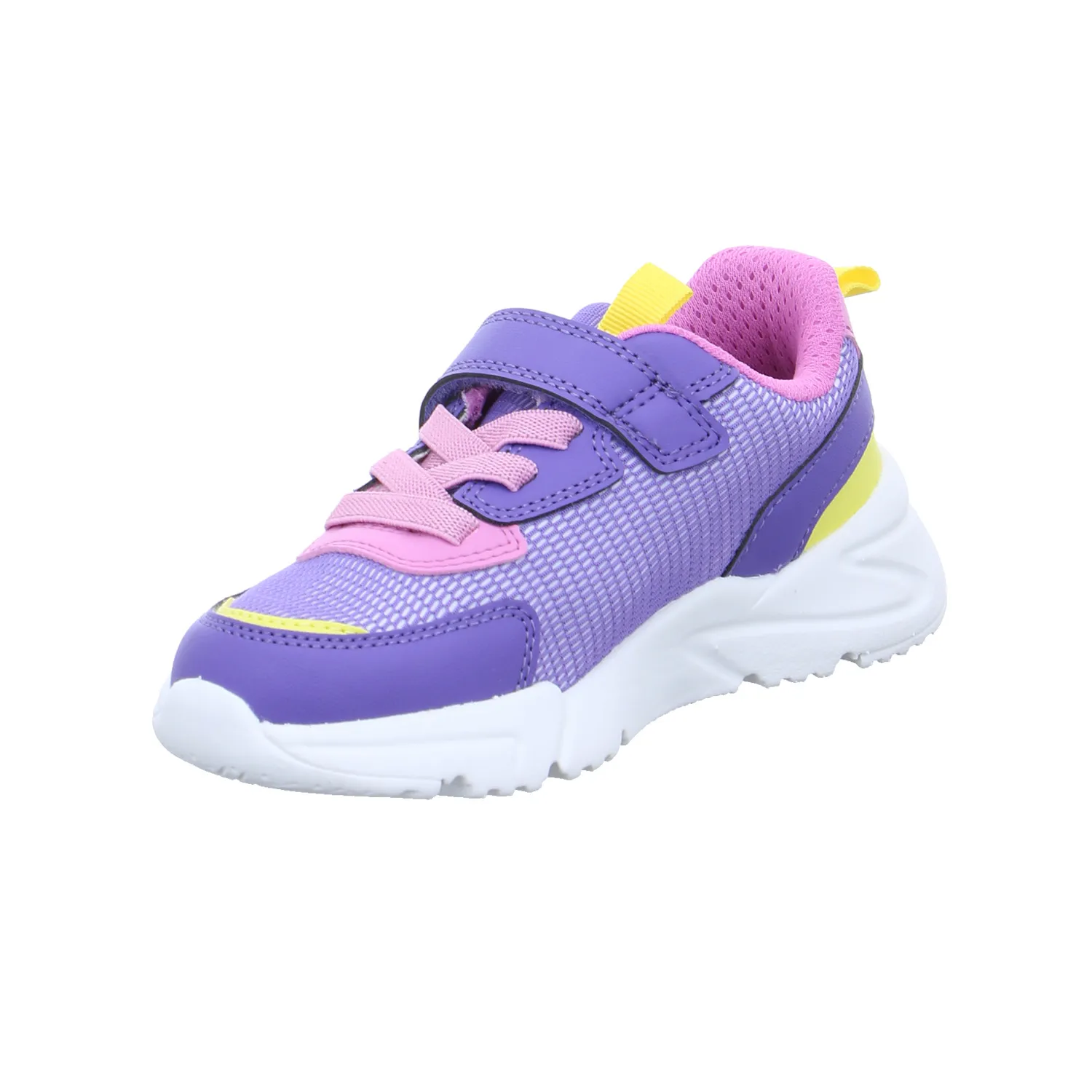 GEOX Kleinkinder-Halbschuh Klett Violette Textil  Sneaker