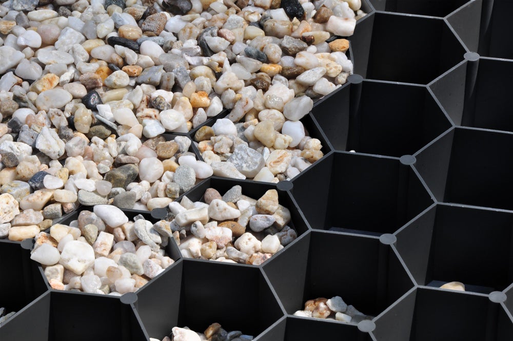 Grindmat Gravel Fix Pro - ca. 120x80 cm - 0,9 m2 - zwart