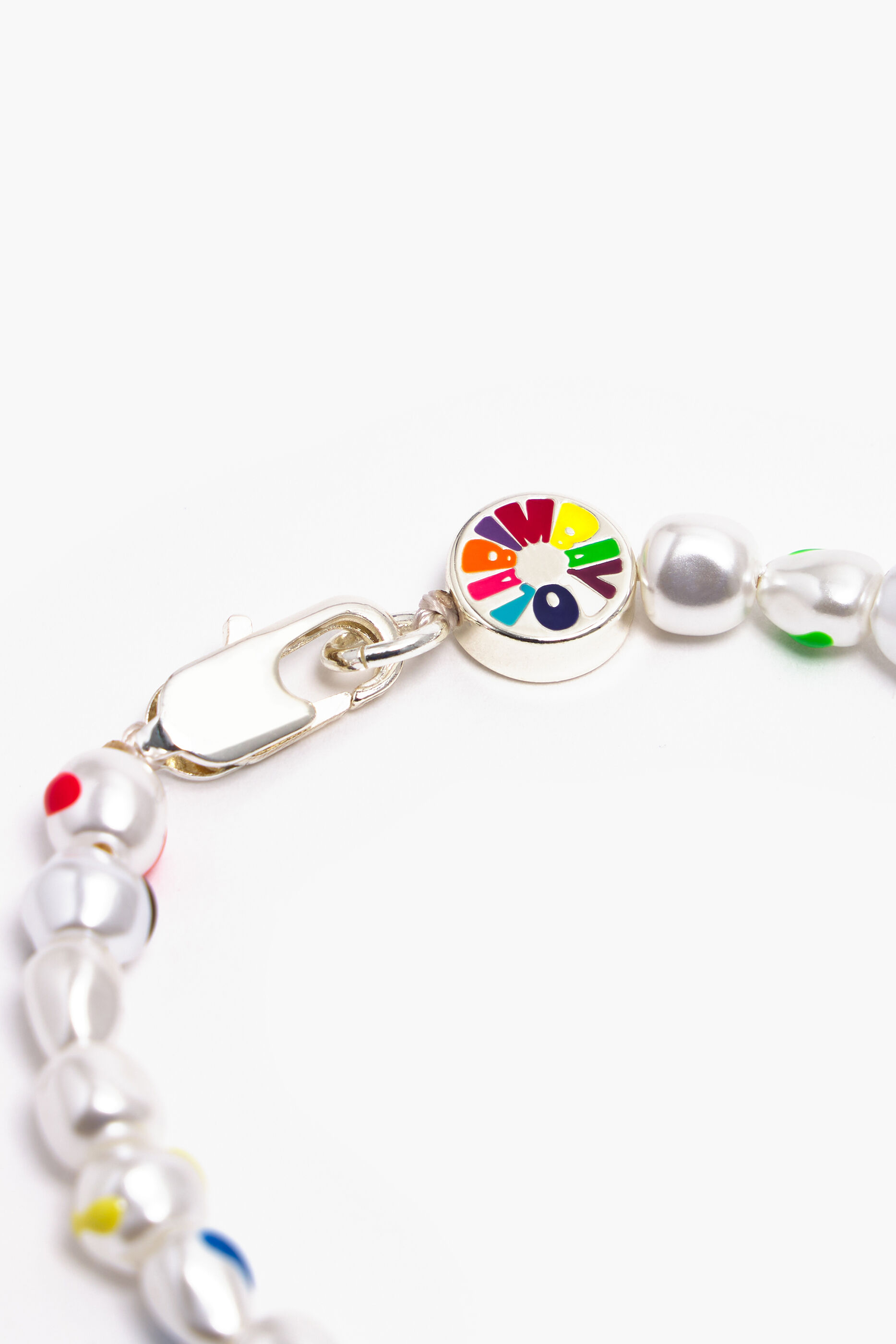 Pulseira de pérolas multicoloridas