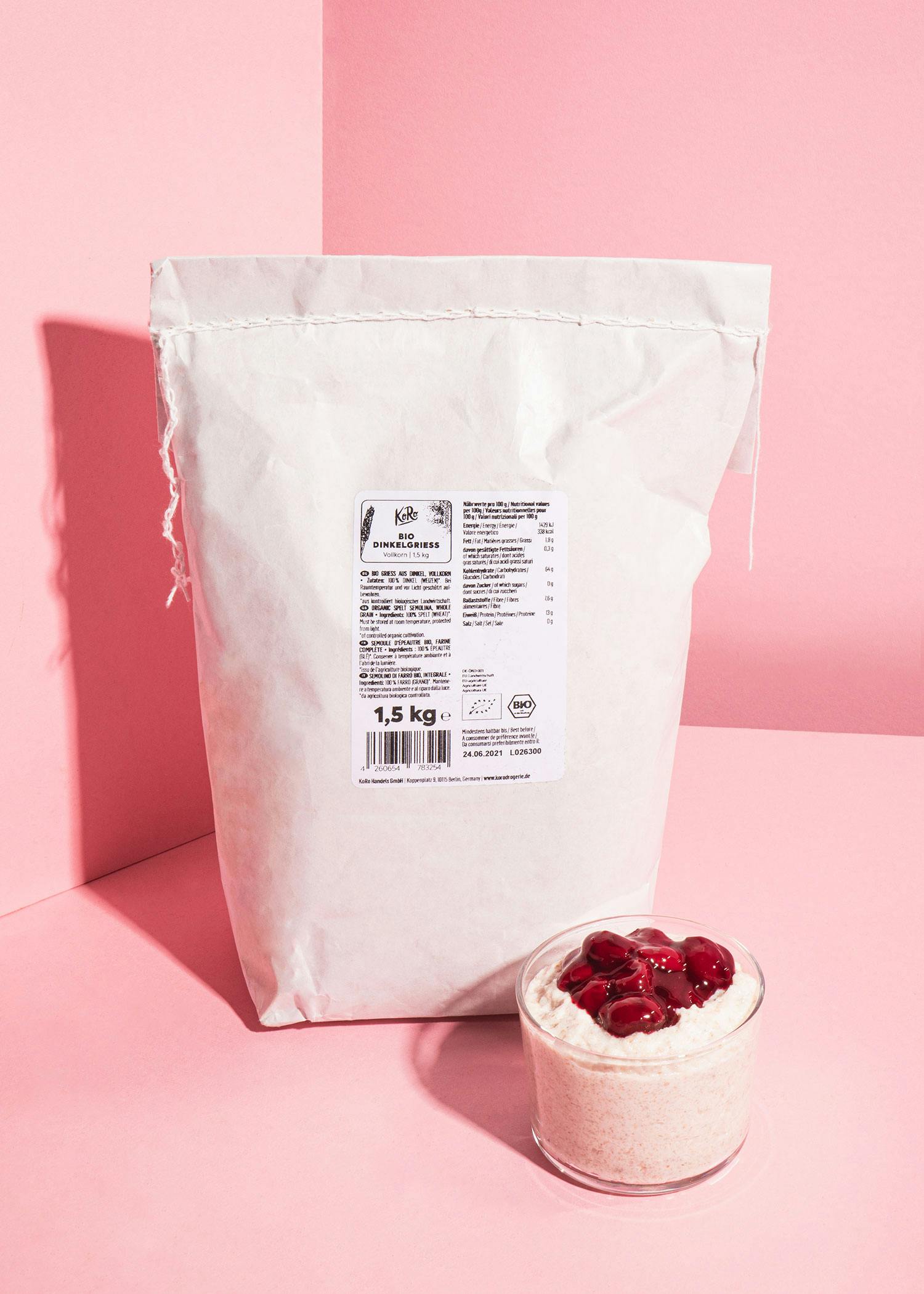 Bio Dinkelgrieß 1,5 kg