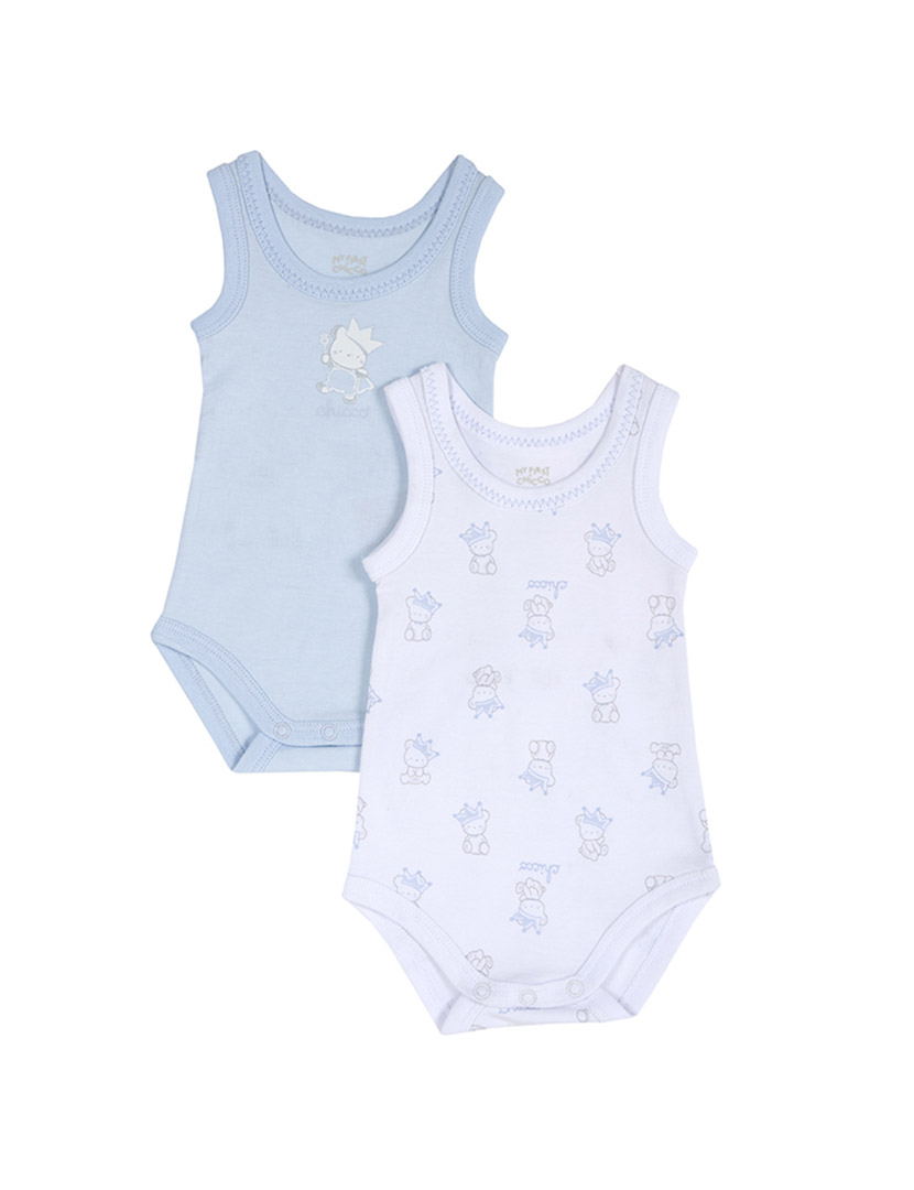 Pack of 2 Baby Bodysuits Blue