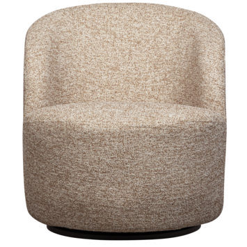 WOOOD fauteuil Sam naturel beige gemêleerd stof draaibaar