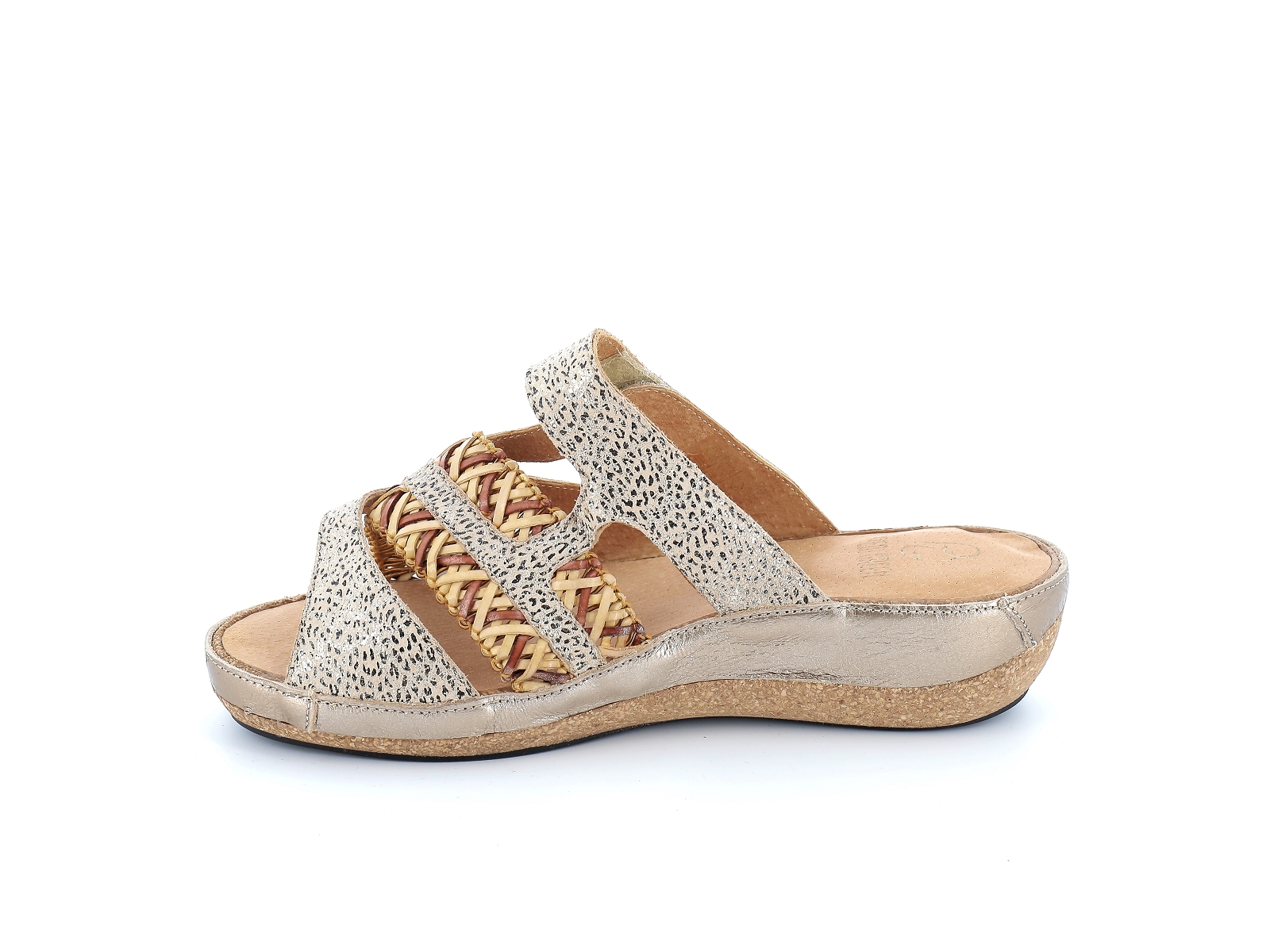P brand-CORK Cuir Beige Metal