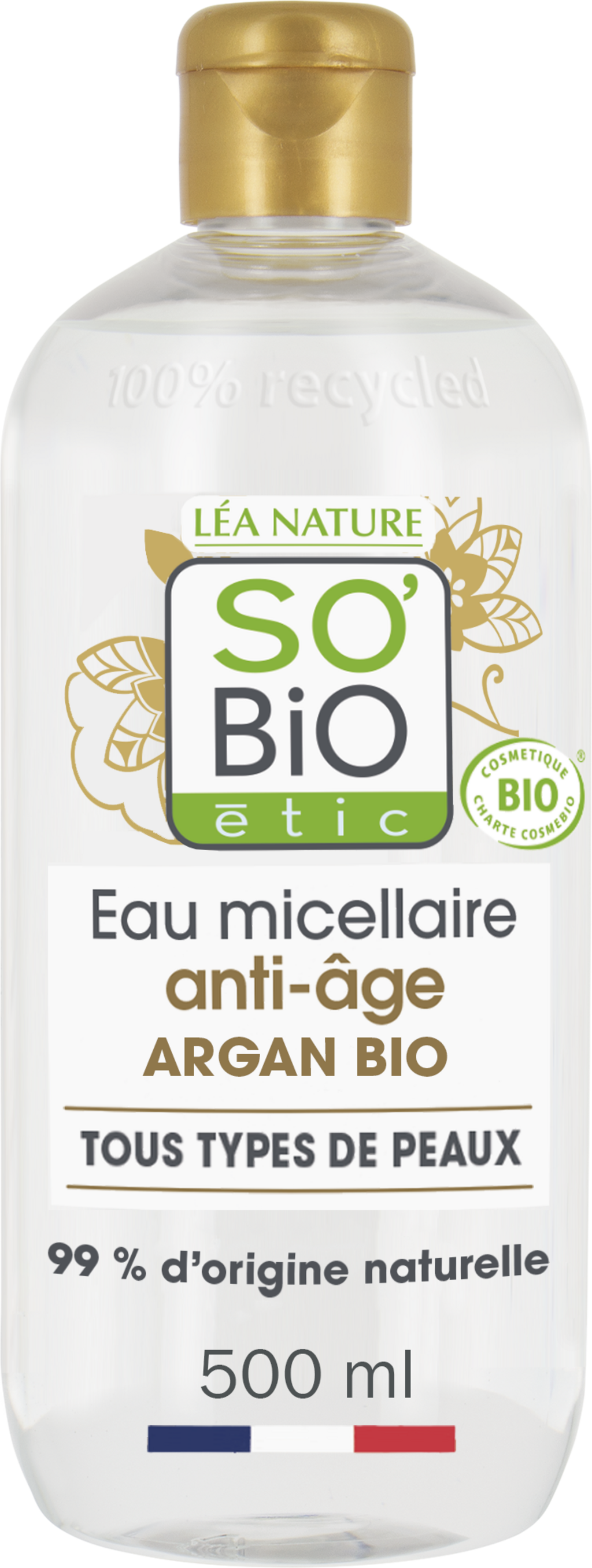 LÉA NATURE SO BiO étic  Argan Anti-Aging Mizellen-Wasser, 500 ml