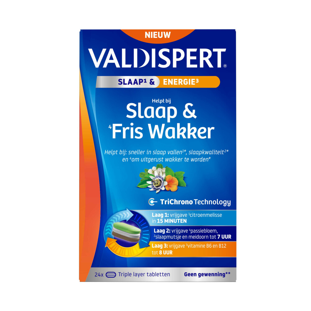 Valdispert Slaap & Fris Wakker 24 tabletten