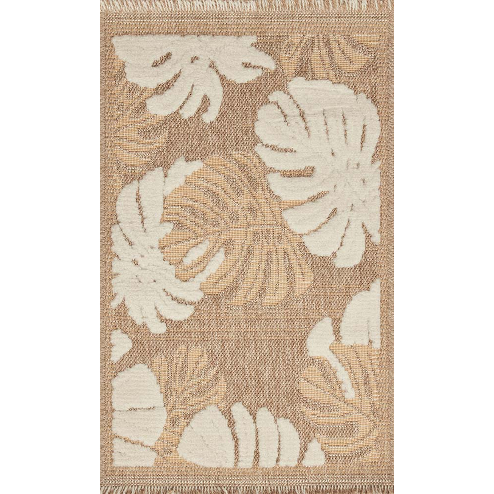 Tapis intérieur extérieur aspect jute jaune tulum 9062 170 x 120 cm