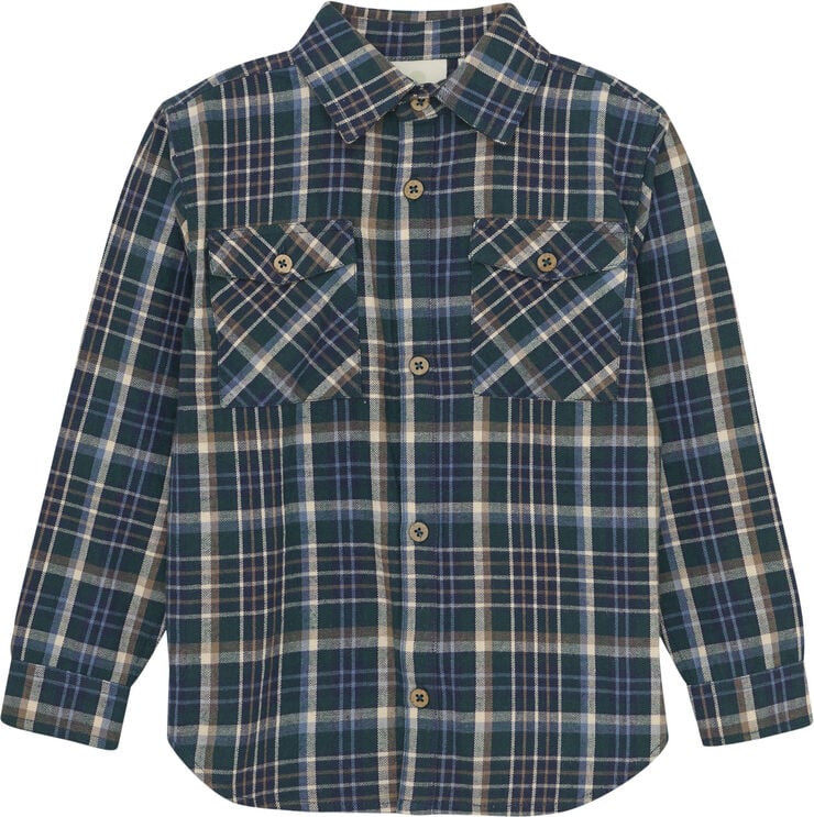 En Fant Shirt LS Check Green gables