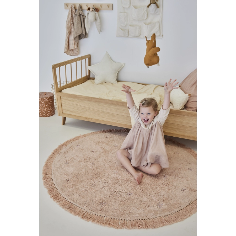 Tapis Petit Kinderteppich Nora flower pink Ø 130 cm
