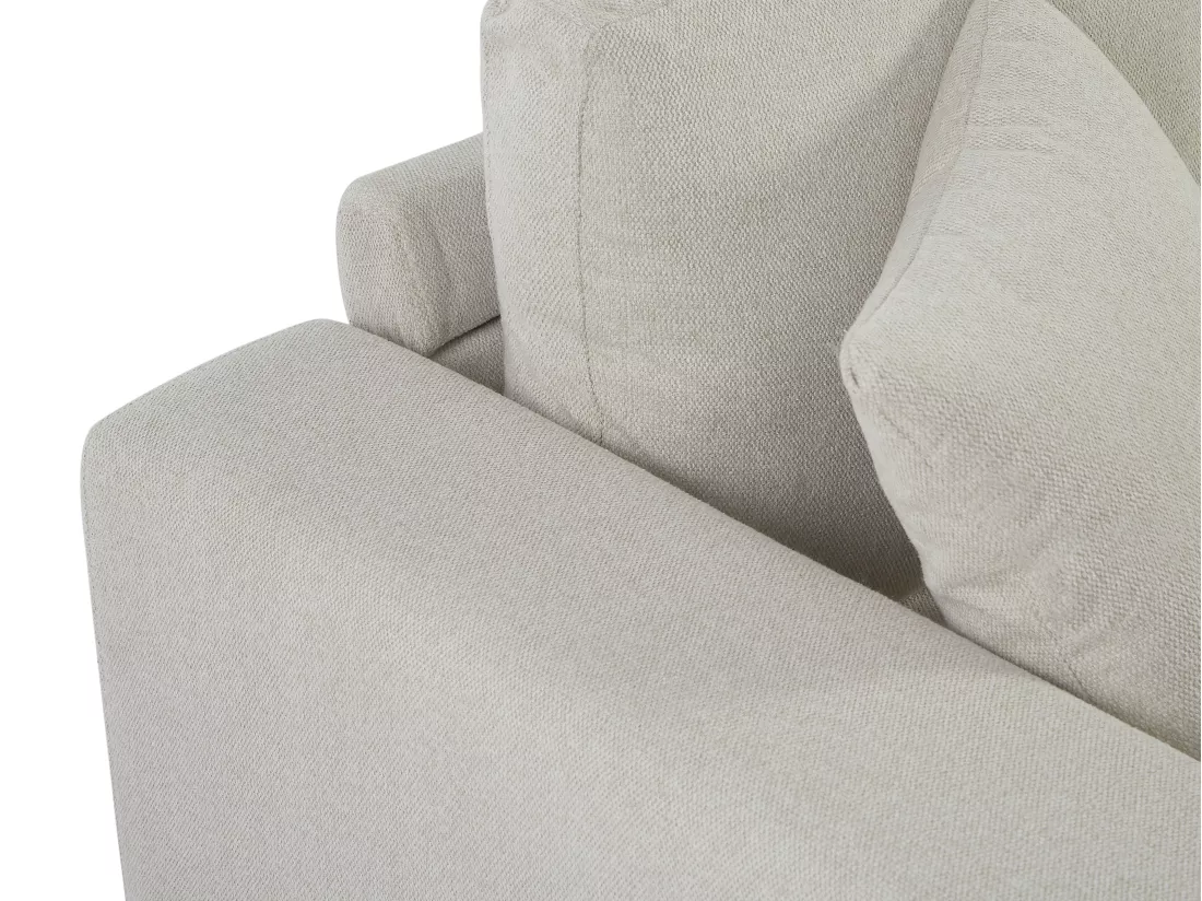 Canapé d'angle réversible en tissu texturé beige JAMOLO